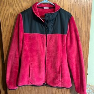 Danskin polar fleece double zippered jacket